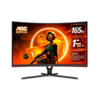 AOC C27G3 27-Inch Curved Gaming Monitor (VA Panel), FHD, 165Hz, 1ms, HDR Mode, 1000R Curvature, HDMI 1.4 x 2, DisplayPort 1.2 x 1, AMD FreeSync Premium - Black