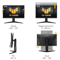ASUS TUF Gaming VG27AQML1A Gaming Monitor – 27-inch, QHD (2560x1440), Overclock to 260Hz (Native 240Hz), ELMB Sync, FreeSync Premium, 1ms (GTG), Variable Overdrive, 100% sRGB, DisplayHDR 400 - Image 5