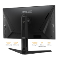 ASUS TUF Gaming VG27AQML1A Gaming Monitor – 27-inch, QHD (2560x1440), Overclock to 260Hz (Native 240Hz), ELMB Sync, FreeSync Premium, 1ms (GTG), Variable Overdrive, 100% sRGB, DisplayHDR 400 - Image 3