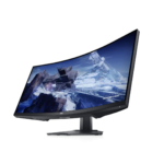 Dell S3422DWG 34-inch Curved Monitor - WQHD (3440 x 1440) Display, 144Hz Refresh Rate, Height Adjustment, Anti-Glare Screen, Tilt Adjustment, HDMI & DisplayPort