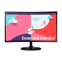 Samsung S3 S36C 24" Essential Full HD Curved Monitor with 1800R Screen Curvature, 75Hz Refresh Rate, and AMD FreeSync - LS24C360EAMXUE