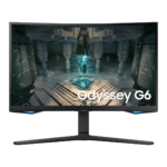 Samsung 27-Inch QHD VA Curved Gaming Monitor featuring 240Hz refresh rate, 1ms response time, Wireless connectivity, HDMI, Display Port, USB Hub, Ethernet, and Bluetooth - LS27BG650EMXUE