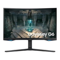 Samsung 27-Inch QHD VA Curved Gaming Monitor featuring 240Hz refresh rate, 1ms response time, Wireless connectivity, HDMI, Display Port, USB Hub, Ethernet, and Bluetooth - LS27BG650EMXUE