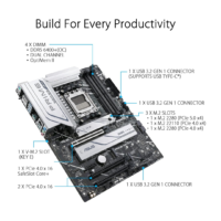 ASUS Prime X670-P Socket AM5 ATX Motherboard - DDR5, 3xM.2 Slots, USB 3.2 Gen 2x2 Type-C - ‎90MB1BU0-M0EAY0 - Image 2