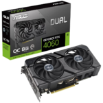 ASUS Dual GeForce RTX 4060 EVO OC 8GB GDDR6 Graphics Card | High-Speed Memory, 2535 MHz Boost, PCI E 4.0 Support | 90YV0JC7-M0NA00