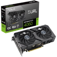 ASUS Dual GeForce RTX 4060 EVO OC 8GB GDDR6 Graphics Card | High-Speed Memory, 2535 MHz Boost, PCI E 4.0 Support | 90YV0JC7-M0NA00