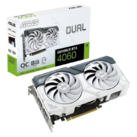 ASUS Dual GeForce RTX 4060 White OC 8GB GDDR6 Graphics Card | High-Speed Memory, 2535 MHz OC Clock, PCI E 4.0 Support | 90YV0JC2-M0NA00