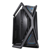 ASUS Hyperion GR701 Full Tower E-ATX Gaming Case - Black (90DC00F0-B39000), featuring 9 Expansion Slots, Tempered Glass, Up To 420mm Radiator Support, 3x 140 mm Front Fans, and ARGB Aura Sync.