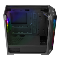 Cooler Master MasterBox 540 ARGB Mid Tower Case - Black, featuring a side window design. Power supply not included. - Image 3