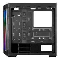 Cooler Master MasterBox 540 ARGB Mid Tower Case - Black, featuring a side window design. Power supply not included. - Image 6