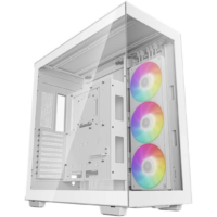 Deepcool CH780 Full Tower ATX PC Case Panoramic Glass Vertical Mount Gen 4 Riser Cable 420mm AIO Trinity 140mm ARGB Fans Type-C 4x USB 3.0 White | R-CH780-WHADE41-G-1