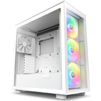 NZXT H7 Elite ATX Mid Tower PC Gaming Case - White with Quick-Release Tempered Glass Side Panel - Front I/O USB Type-C Port | CM-H71EW-02