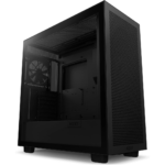 NZXT H7 Flow ATX Mid Tower PC Gaming Case - Black, Quick-Release Tempered Glass Side Panel, Front I/O USB Type-C Port | CM-H71FB-01