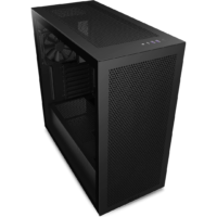 NZXT H7 Flow ATX Mid Tower PC Gaming Case - Black, Quick-Release Tempered Glass Side Panel, Front I/O USB Type-C Port | CM-H71FB-01 - Image 2