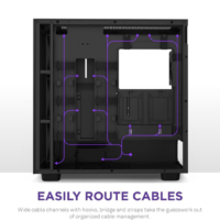 NZXT H7 Flow RGB Compact ATX Mid-Tower PC Gaming Case Black - High Airflow Perforated Front Panel - Tempered Glass Side Panel - 3 x F140 RGB Core Fans Included - 360mm Radiator Support | CM-H71FB-R1 - Image 4