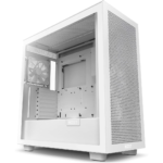 NZXT H7 Flow ATX Mid Tower PC Gaming Case - White with Quick-Release Tempered Glass Side Panel - Front I/O USB Type-C Port | CM-H71FW-01
