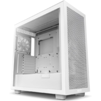 NZXT H7 Flow ATX Mid Tower PC Gaming Case - White with Quick-Release Tempered Glass Side Panel - Front I/O USB Type-C Port | CM-H71FW-01