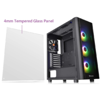 Thermaltake V250 ARGB ATX Mid-Tower Chassis with Motherboard Sync, 3 120mm 5V Addressable RGB Fans + 1 Pre-Installed Black 120mm Rear Fan - Image 6
