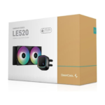 DEEPCOOL LE520 240mm Black Liquid CPU Cooler with ARGB PWM Fan  - R-LE520-BKAMMN-G-1