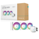 DEEPCOOL LE720 White Liquid CPU Cooler - 360mm AIO with ARGB PWM Fan |  R-LE720-WHAMMN-G-1