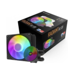 DarkFlash Radiant DC120 ARGB Liquid CPU Cooler - Supports Both Intel and AMD, 330mm Pipe Length, 3200 RPM Speed, 84.2CFM Airflow, 7.20W Power Consumption - Black