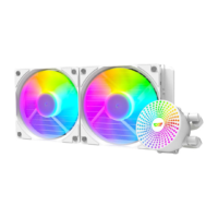 DarkFlash Radiant DC240 aRGB Liquid CPU Cooler - Supports Both Intel and AMD, 400mm Pipe Length, 3200 RPM Speed, 84.2CFM Airflow, 7.20W Power Consumption - White - Image 2