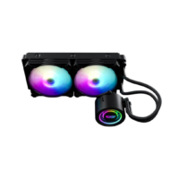 DarkFlash Twister DX240 ARGB LED 240mm AIO Liquid Cooler - Black