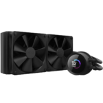NZXT Kraken 240 240mm AIO CPU Liquid Cooler - Customizable 1.54 Square LCD Display, High-Performance Pump, 2 x F120P Fans - Black | RL-KN240-B1