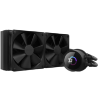 NZXT Kraken 240 240mm AIO CPU Liquid Cooler - Customizable 1.54 Square LCD Display, High-Performance Pump, 2 x F120P Fans - Black | RL-KN240-B1