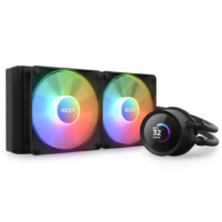 NZXT Kraken 240 RGB 240mm AIO CPU Liquid Cooler - Customizable 1.54, Square LCD Display, High-Performance Pump, 2 x F120 RGB Core Fans - Black | RL-KR240-B1