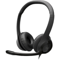 Logitech H390 Wired Stereo Headset, Black, with Noise Cancelling Mowjatphone, USB, In-Line Controls, Compatible with PC/Mac/Laptop - 981-000406 - Image 2