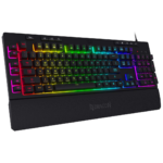 Redragon K512 Shiva RGB Backlit Membrane Gaming Keyboard with Dedicated Media Control, Quiet Mechanical Feeling Keyboard, 6 Extra On-Board Macro Keys, Detachable Wrist Rest