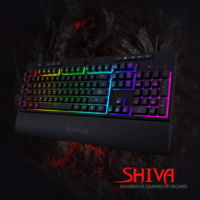 Redragon K512 Shiva RGB Backlit Membrane Gaming Keyboard with Dedicated Media Control, Quiet Mechanical Feeling Keyboard, 6 Extra On-Board Macro Keys, Detachable Wrist Rest - Image 2