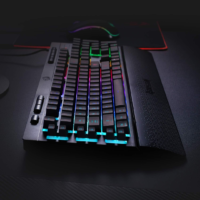 Redragon K512 Shiva RGB Backlit Membrane Gaming Keyboard with Dedicated Media Control, Quiet Mechanical Feeling Keyboard, 6 Extra On-Board Macro Keys, Detachable Wrist Rest - Image 5