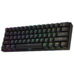 Redragon K530 Pro Draconic 60% Wireless RGB Mechanical Keyboard - Bluetooth/2.4GHz/Wired 3-Mode, 61 Keys Compact Gaming Keyboard with 100% Hot-Swap Socket, Free-Mod Plate Mounted PCB & Tactile Brown Switch