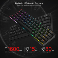 Redragon K530 Pro Draconic 60% Wireless RGB Mechanical Keyboard - Bluetooth/2.4GHz/Wired 3-Mode, 61 Keys Compact Gaming Keyboard with 100% Hot-Swap Socket, Free-Mod Plate Mounted PCB & Tactile Brown Switch - Image 2