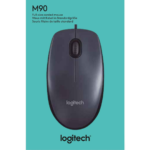 Logitech M90 Wired USB Mouse - Gray, 1000 DPI, For PC Or Laptop