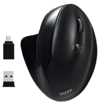Port Connect Wireless Rechargeable Ergonomic Mouse Bluetooth Wireless - Black - 900706-BT - Image 2