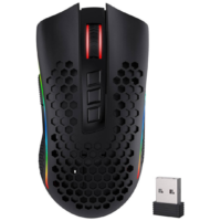 Redragon M808-KS Storm Pro Dual Mode RGB Gaming Mouse - Black, Wired & Wireless Connectivity, Honeycomb Shell, Pixart 3335 Pro Sensor, Up to 16000 DPI, 2.4GHz & USB-C Cable Interface - Image 4
