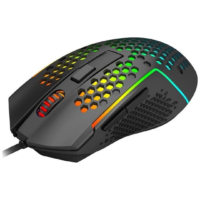 Redragon Reaping Elite Lightweight Wired (M987P-K) Gaming Mouse - Black, 32900 DPI Sensor, RGB Backlight With 7 Light Modes, 7 Programmable Buttons, Anti-Skid Scroll Wheel, 50G Acceleration, 1.8 Meters Cable - Image 3