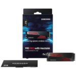 Samsung 990 PRO With Heatsink SSD 2TB PCIe 4.0 M.2 Internal Solid State Drive - Up to 7,450 MB/s Read, 6,900 MB/s Write - Model: MZ-V9P2T0CW