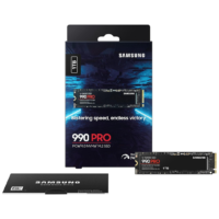 Samsung 990 PRO Series 1TB PCIe Gen4 x4 NVMe 2.0c M.2 Internal SSD - Model: MZ-V9P1T0B/AM