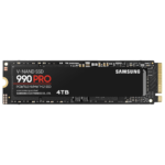 Samsung 990 PRO NVMe M.2 SSD, 4TB, PCIe 4.0, 7450MB/s Read, 6900MB/s Write, Internal SSD for Gaming and Video Editing - MZ-V9P4T0BW