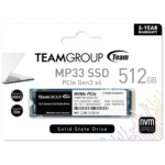 TEAMGROUP MP33 512GB NVMe PCIe Gen3x4 M.2 2280 SSD - SLC Cache, 3D NAND TLC - Read/Write Speed up to 1,700/1,400 MB/s - Compatible with Laptop & PC Desktop | TM8FP6512G0C101