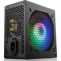 Aigo Warrior AK600 Max 600W Silent Power Supply with 12cm RGB Fan for Gaming PC - Image 2