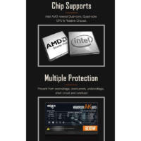 Aigo Warrior AK600 Max 600W Silent Power Supply with 12cm RGB Fan for Gaming PC - Image 4