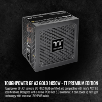 Thermaltake Toughpower GF A3 1050W ATX 3.0/PCI-E 5.0 Power Supply - 80+ Gold, SLI/Crossfire Ready, 10-Year Warranty - Image 2