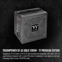 Thermaltake Toughpower GF A3 1200W ATX 3.0/PCI-E 5.0 Power Supply - 80+ Gold, SLI/Crossfire Ready, 10-Year Warranty - Image 2