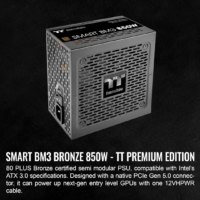 Thermaltake Smart BM3 850W 80Plus Bronze ATX 3.0 & PCIE 5.0 Ready Semi-Modular Power Supply with 105°C/221°F Japanese Capacitor - Image 5