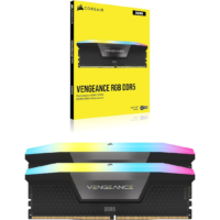 CORSAIR VENGEANCE RGB DDR5 RAM 32GB (2x16GB) 5200MHz CL40 Computer Memory - Black (Intel XMP, iCUE Compatible) - CMH32GX5M2B5200C40